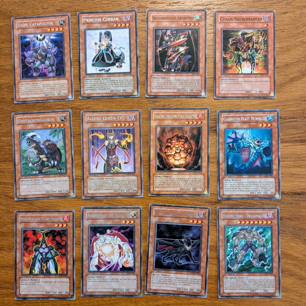 Vintage Yu-Gi-Oh! Monster Lot 12 Cards – Destiny Hero & Neo-Spacian Rares YuGiOh